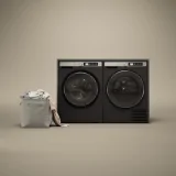 Asko T709Hug Sèche-linge 9 kg Style de graphite noir +, CLASSE DE POMPE DE CHALEUR B, STEAM, 58 DB