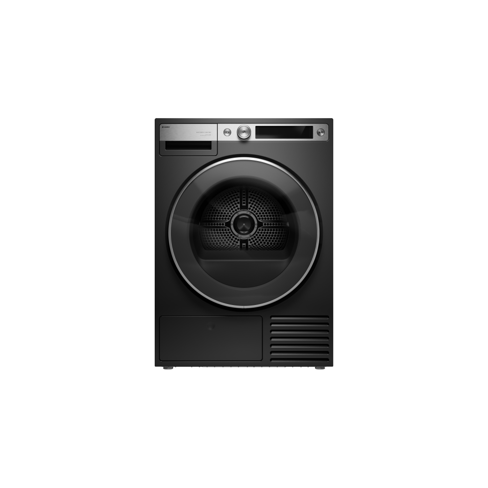 Asko T709Hug Sèche-linge 9 kg Style de graphite noir +, CLASSE DE POMPE DE CHALEUR B, STEAM, 58 DB