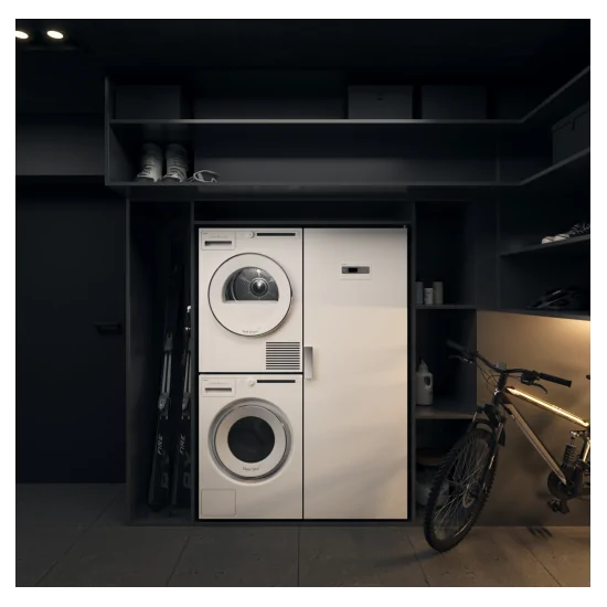 Asko DC7774VW Kleiderschrank belüfteter Wäschetrockner, 170 cm, 16m Legen, weiß