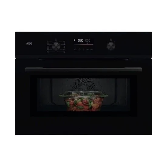 微波炉 AEG NKM5N401B 5000系列黑色正面视图