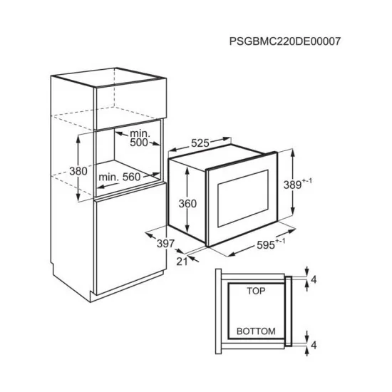 mikrowelle-integrierte AEG-Schwarz-Design-Küche
