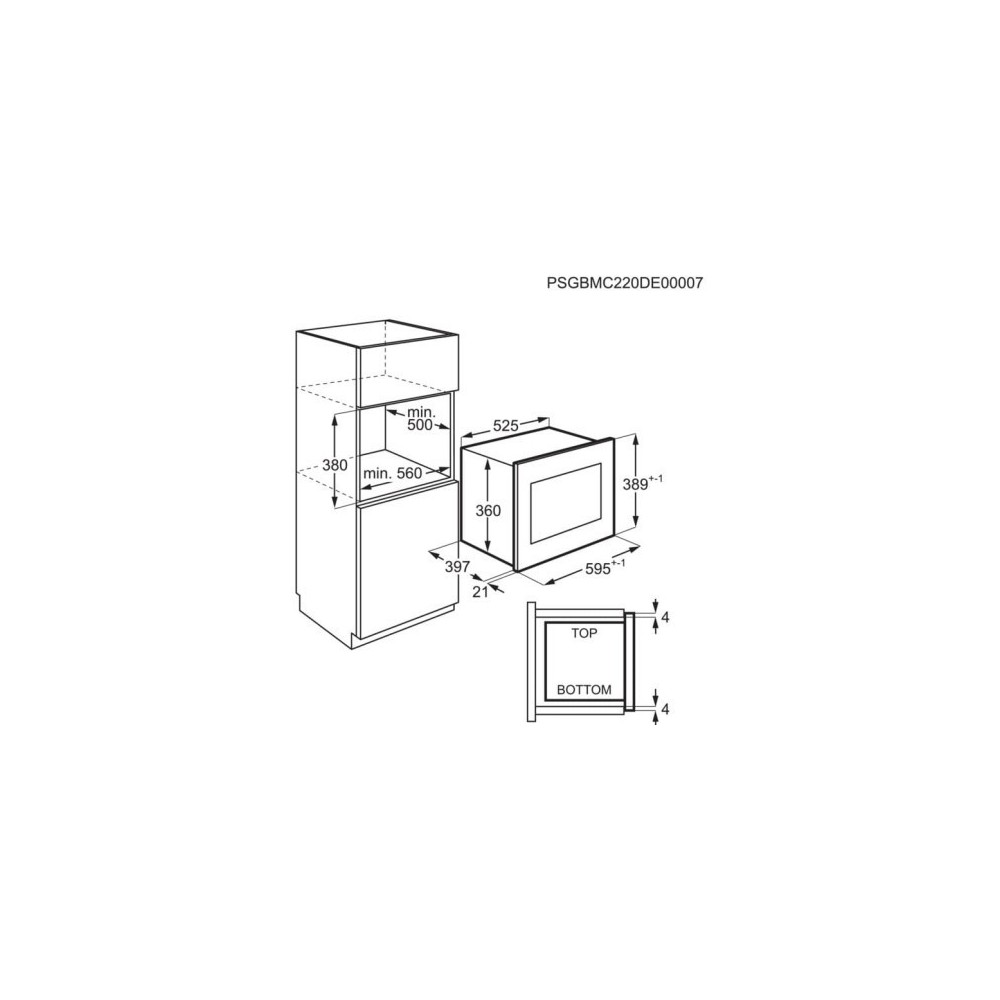 microondas, incorporado AEG-negro-diseño-cocina
