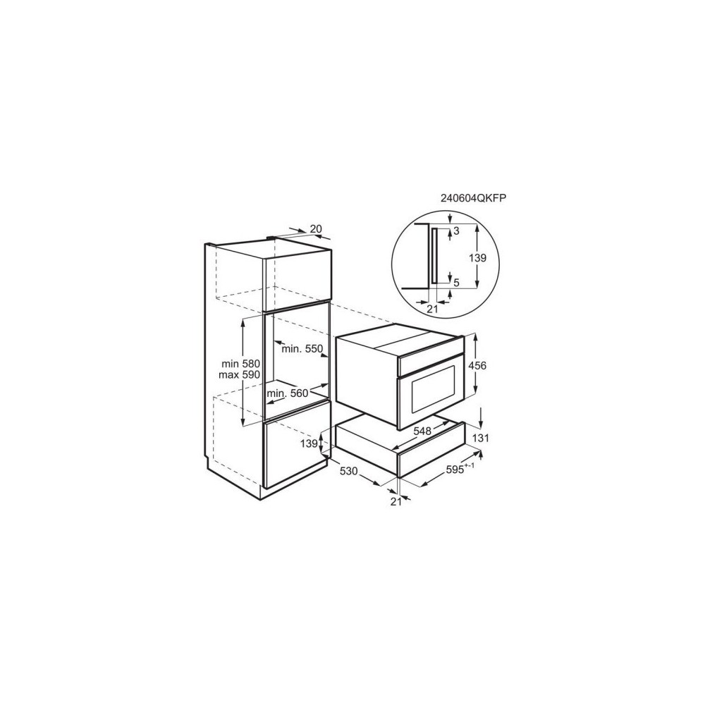 cassetto-aeg-os7k10b-incasso-linea-horizon