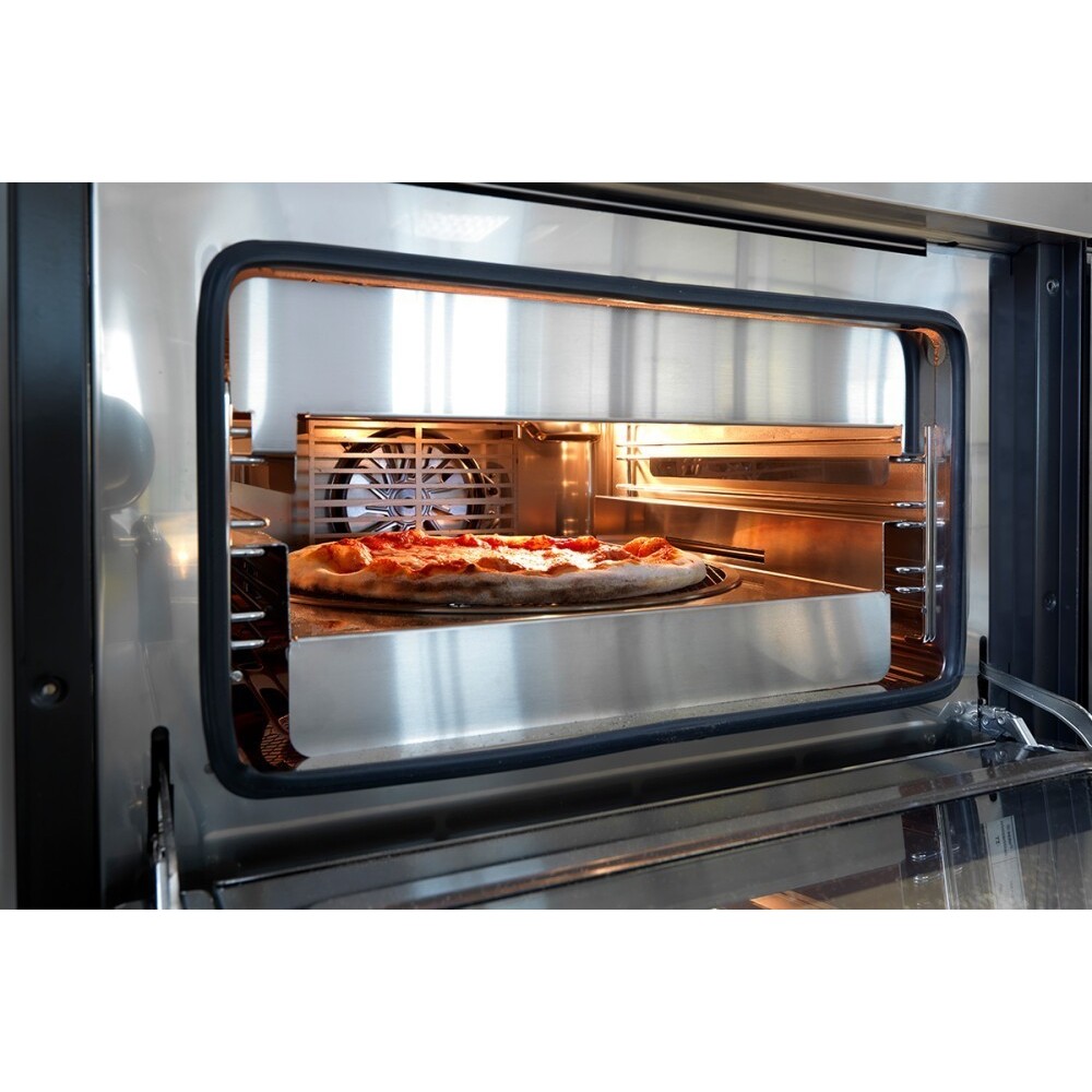 Ilve | Horno de pizza eléctrica de 400 ° C, vidrio templado de 60 cm.
