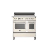 New Heritage 90cm Bertazzoni Kitchen: Induction, Double Oven and Black/Ivory.
