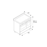 新厨房遗产 90c Bertazzoni:Induction, Double Oven and Black/Ivory。.