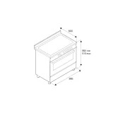 发现厨房90cmInduction Floor和电气Oven Bertazzoni