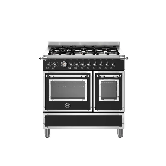 Bertazzoni Her96l2enet2 | 90см наследия кухни с 6 газовыми горелками и двойной электрической духовкой