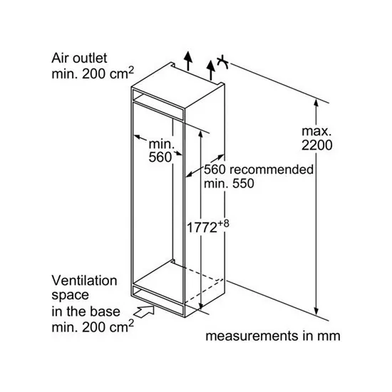 bosch Single door refrigerador Puerta de cremallera plana,kir81af30