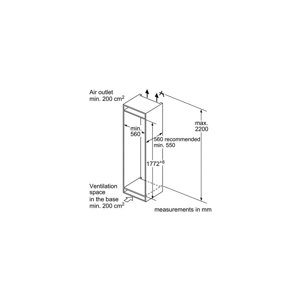 Холодильник bosch Single door с плоской дверцей, kir81af30