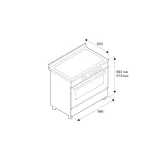 Cucina Bertazzoni HER96L1E 90cm Professionale con 6 Bruciatori e Forno Elettrico.