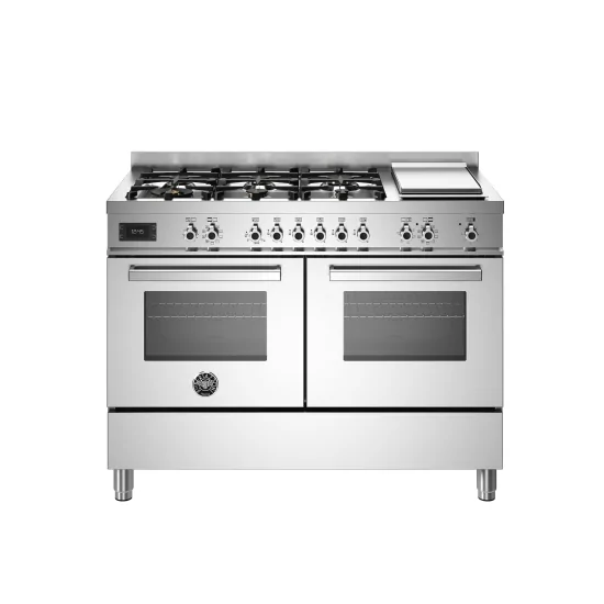 Профессиональная кухня Bertazzoni PRO126G2E 120см 6Bruciatori + Teppan-Yaki плита, двойной электрический овен