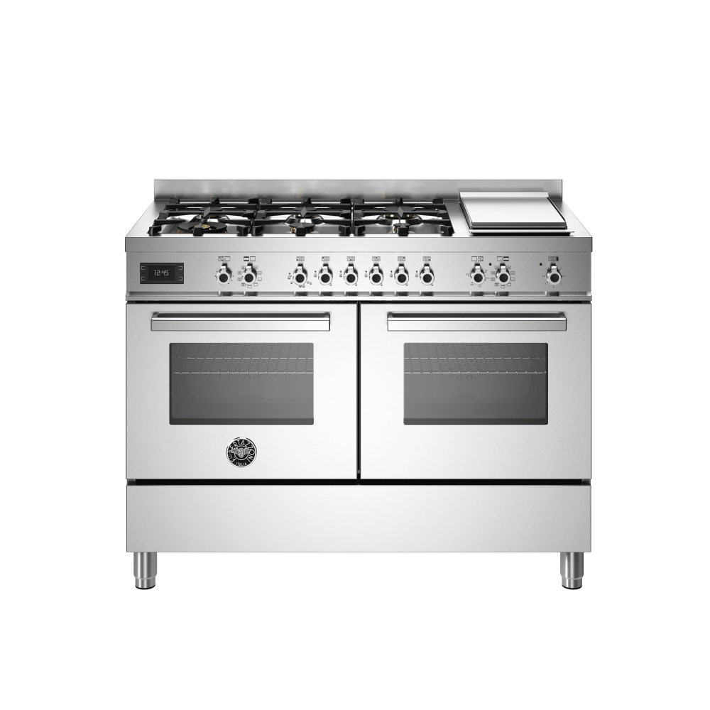 Cocina profesional Bertazzoni PRO126G2E 120cm 6Bruciatori + Placa Teppan-Yaki, Doble horno eléctrico