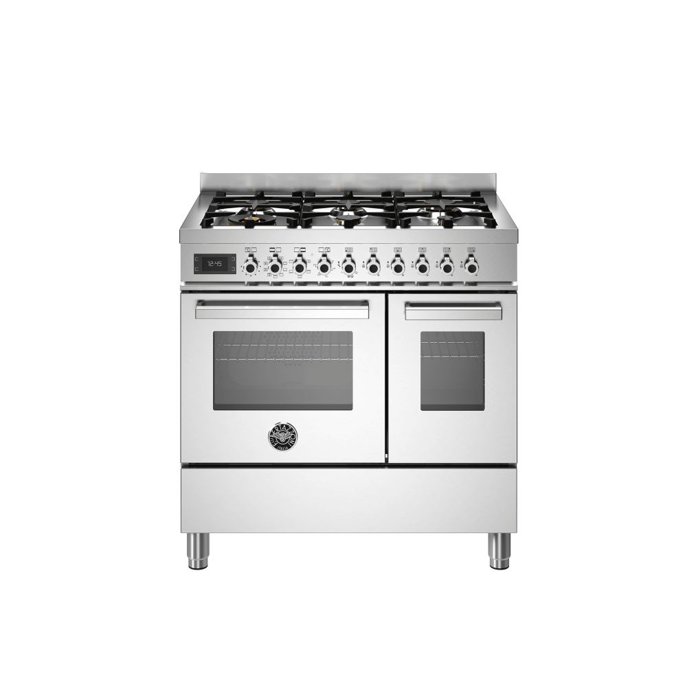 专业厨房 90cm Bertazzoni 6 Burners, Double Electric Oven