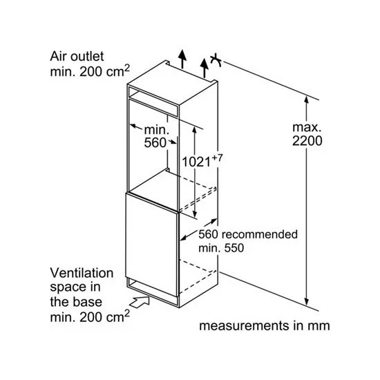 однодверный холодильник Плоская молния, KIR31AF30