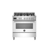 Bertazzoni PRO96L1E Cuisine Professionnelle 90cm 6 Feux + Four Électrique