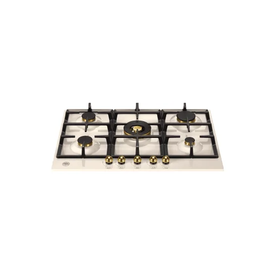 Bertazzoni Heritage P755CHERAG | 75cm Gas Hob Ivory & Gold