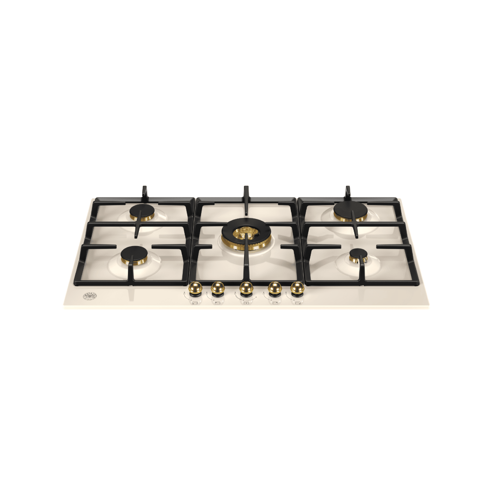 Bertazzoni P905CHERAG Table de Cuisson 90cm Ivoire & Or