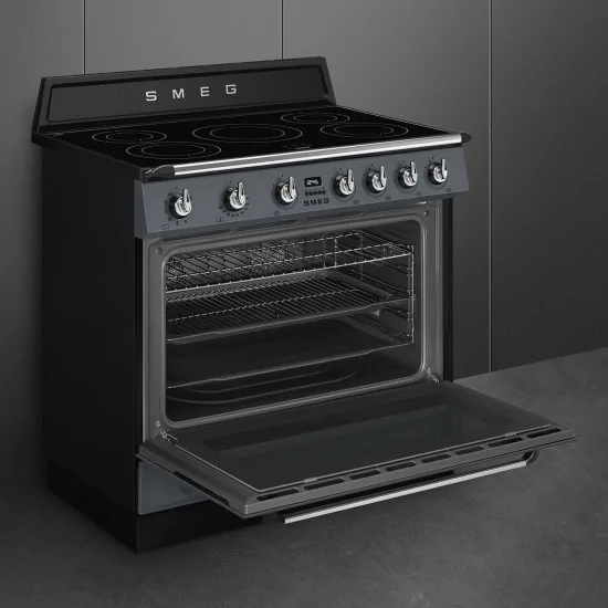 Smeg TR90IMGR Cucina Induzione 90cm Slate Grey linea Victoria