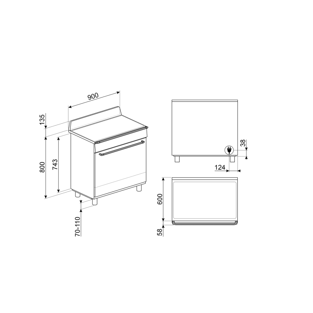 Smeg TR90IMGR Victoria | Cucina Induzione 90cm Slate Grey