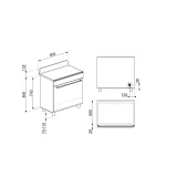 SMEG TR90Imgr Victoria | 90cm Slate Grey Induktionsküche