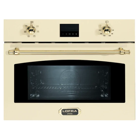Lofra 60cm Ivory Microwave Oven, 38L 1000W, 6 Programs, Brass