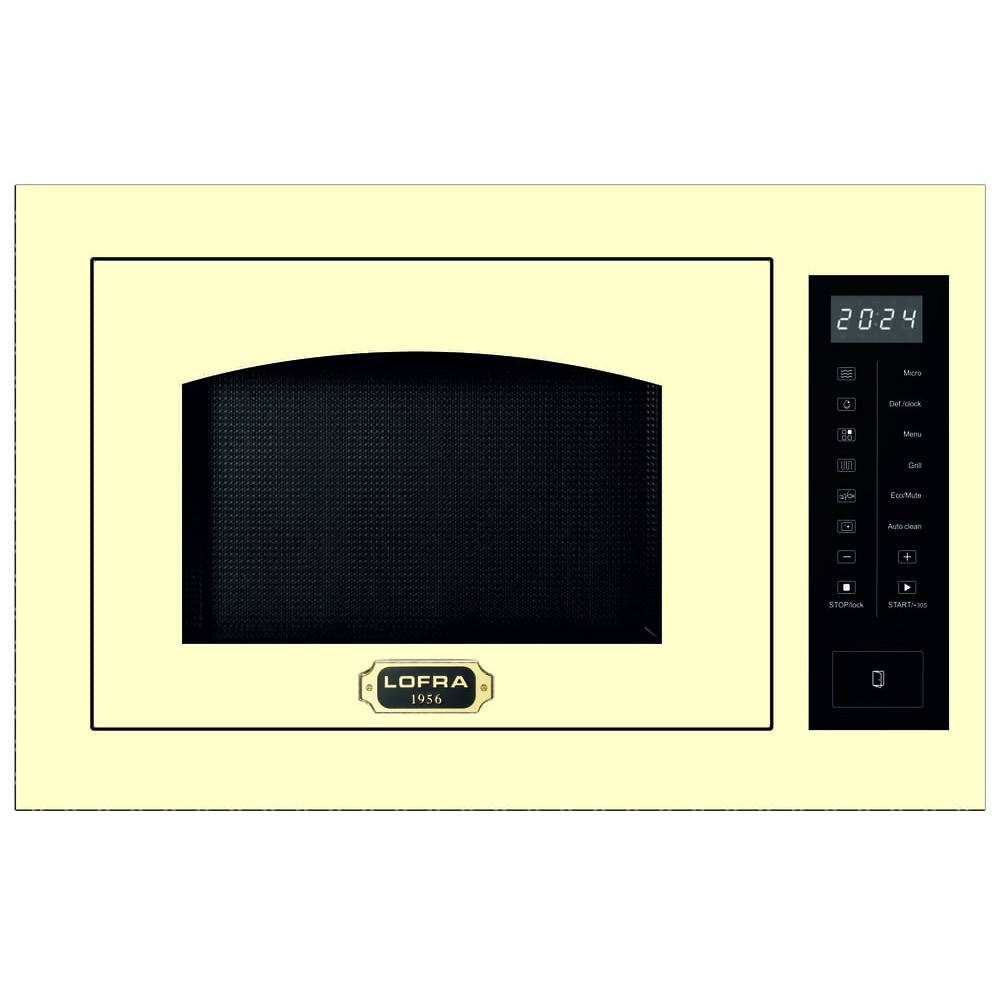 Micro-ondes Lofra Ivoire Laiton 25L, 900W avec Grill