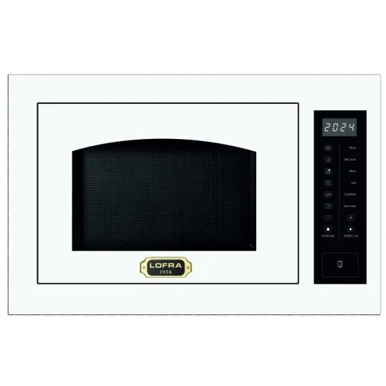 Lofra Pearl White Microwave 25L 900W with Grill - Brass