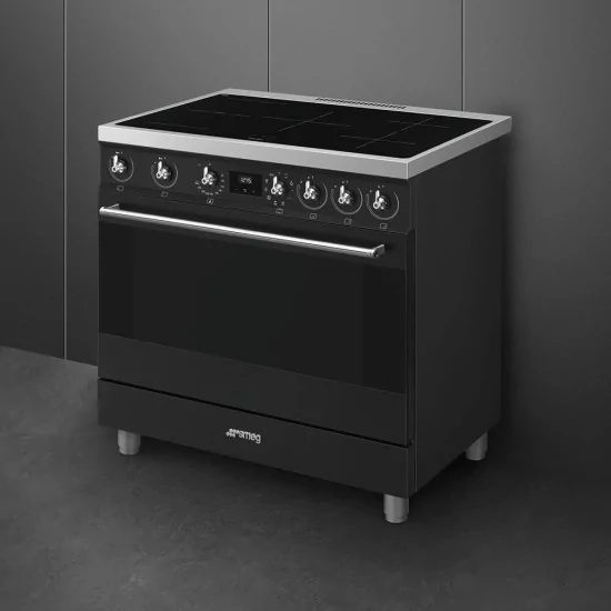 Smeg C9IMMB2 Cucina Induzione 90x60cm Nero Opaco Classe A