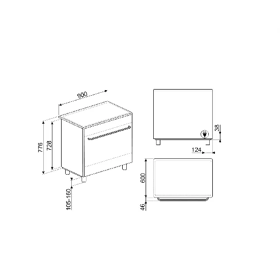 Smeg CG90CIXT Cucina Induzione 90cm Concerto Inox Classe A
