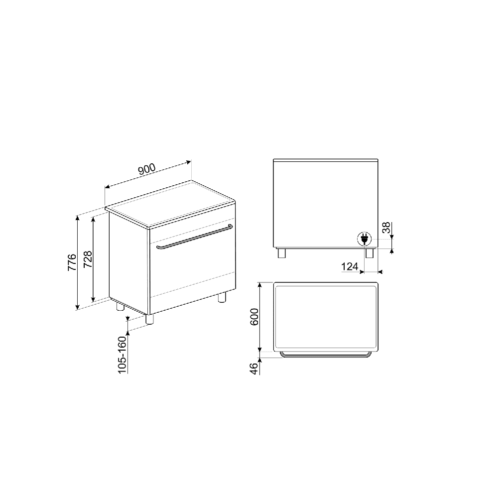 Smeg CG90CIXT Cucina Induzione 90cm Concerto Inox Classe A