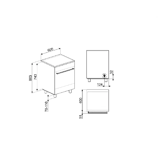 SMEG C6иммбм2 Кухонная индукция 60см черный матовый класс A