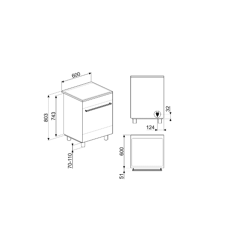 SMEG C6IMXM2厨房感应60cm Inox Ant Imponto A类
