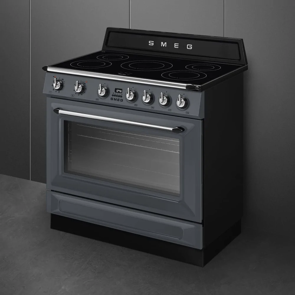 SMEG TR90IPGR Kochen Victoria 90cm Induktion Schiefer grau A +