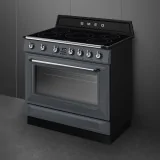 SMEG TR90IPGR Cocina Victoria 90 cm Pizarra de inducción Gris A +