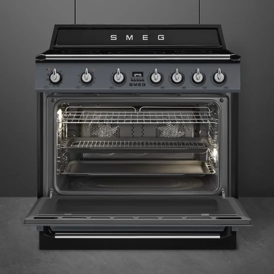 Smeg TR90IPGR Cuisson Victoria 90cm Induction Slate Grey A +