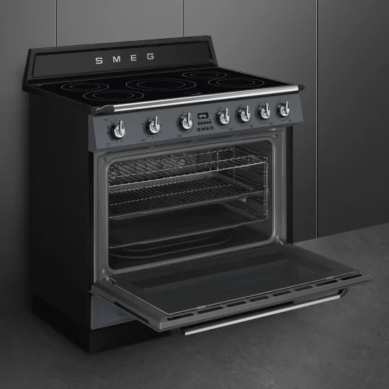 SMEG TR90IPGR Приготовление пищи Victoria 90CM Индукционная шифер серый A +