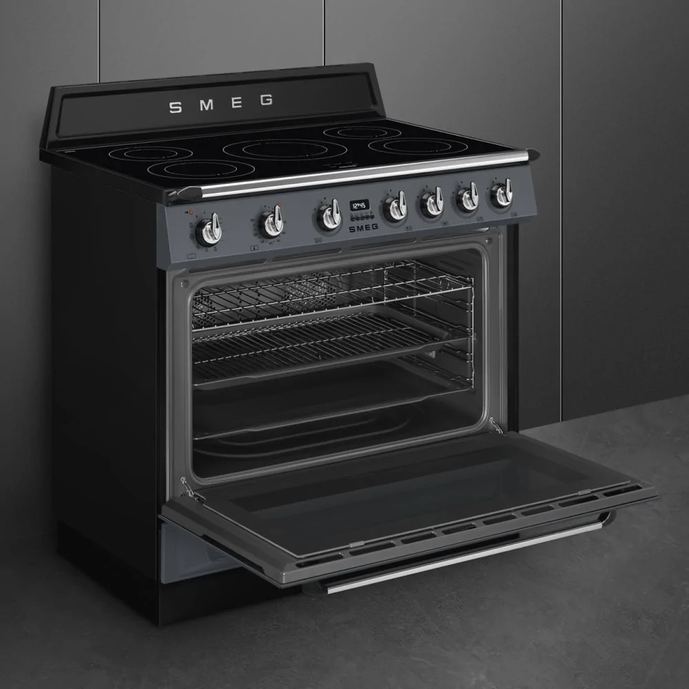 SMEG TR90IPGR Kochen Victoria 90cm Induktion Schiefer grau A +