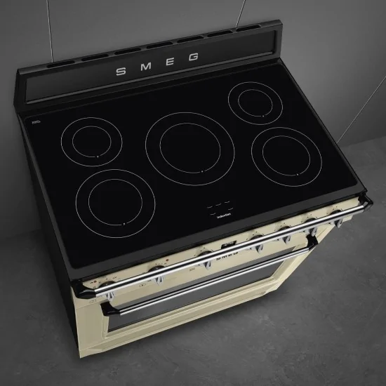SMEG TR90IPP Cocina Victoria 90cm Inducción Pyromolítica Crema
