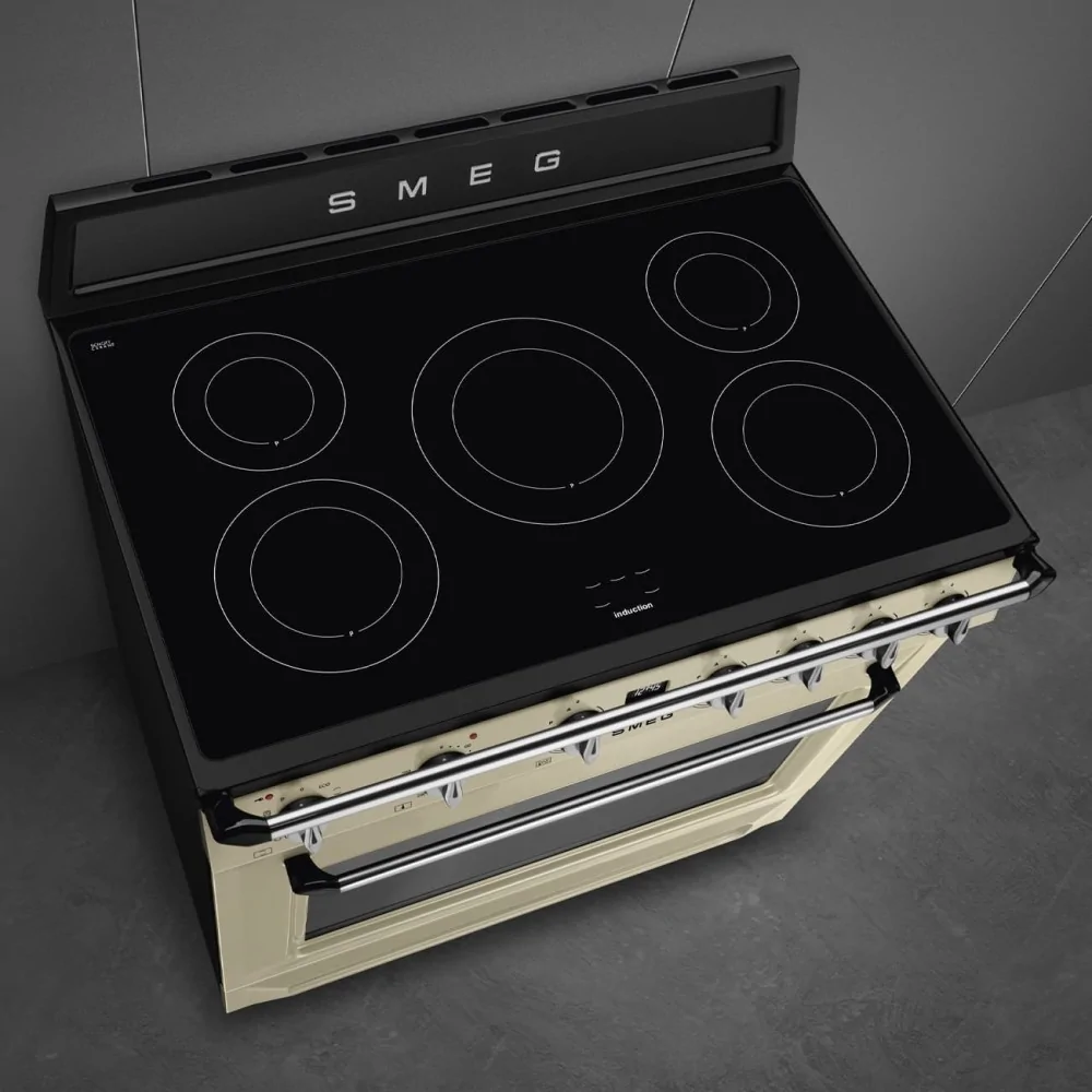 SMEG TR90IPP Cooking Victoria 90cm Induction Pyroolithic cream