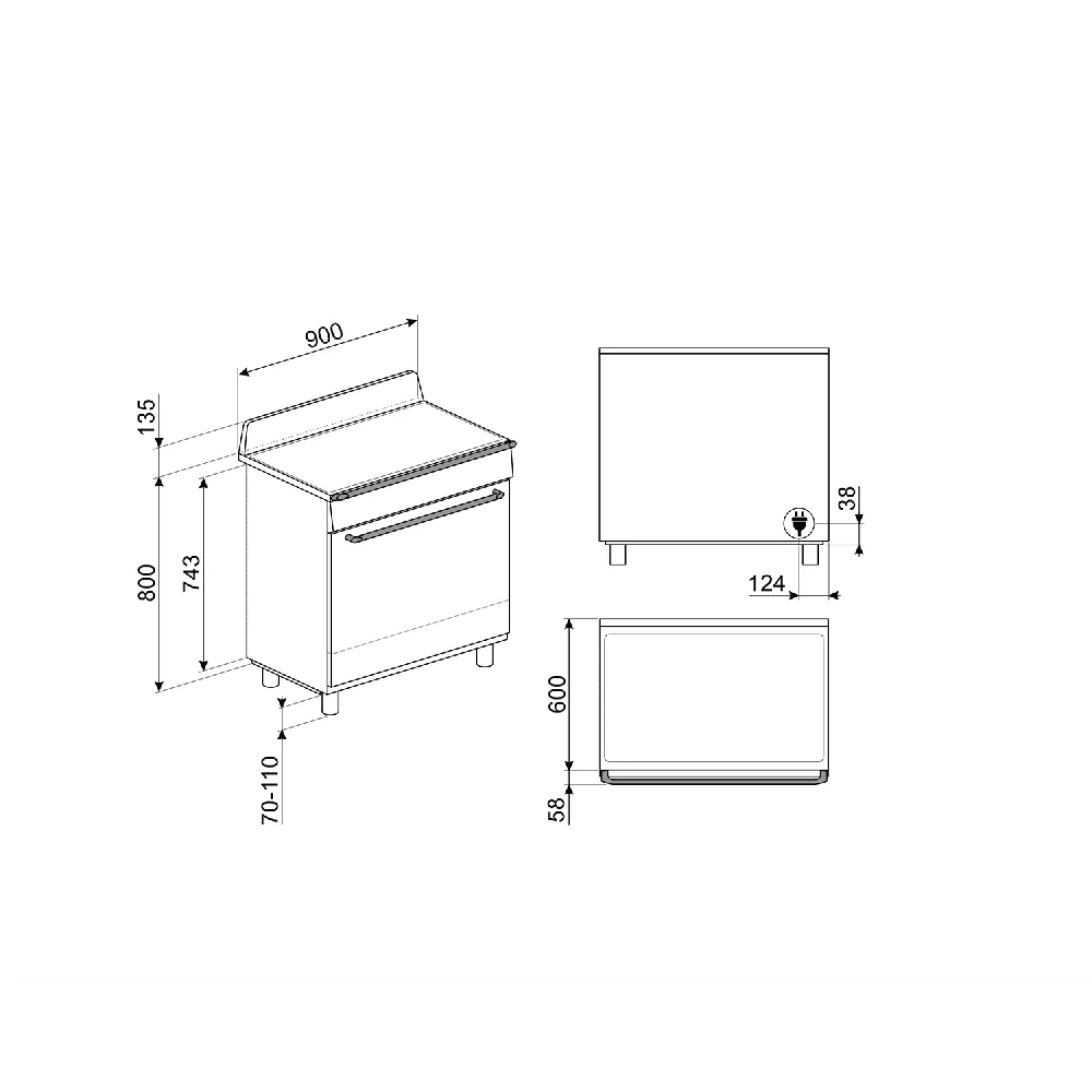 Smeg TR90IPP Cucina Victoria 90cm Induzione Panna Pirolitica