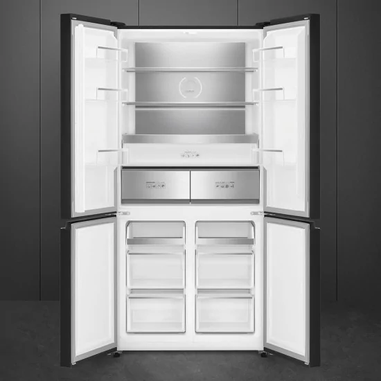 SMEG FQI60KD Kühlschrank 4 Türen dunkler Edelstahl 91 cm Klasse E