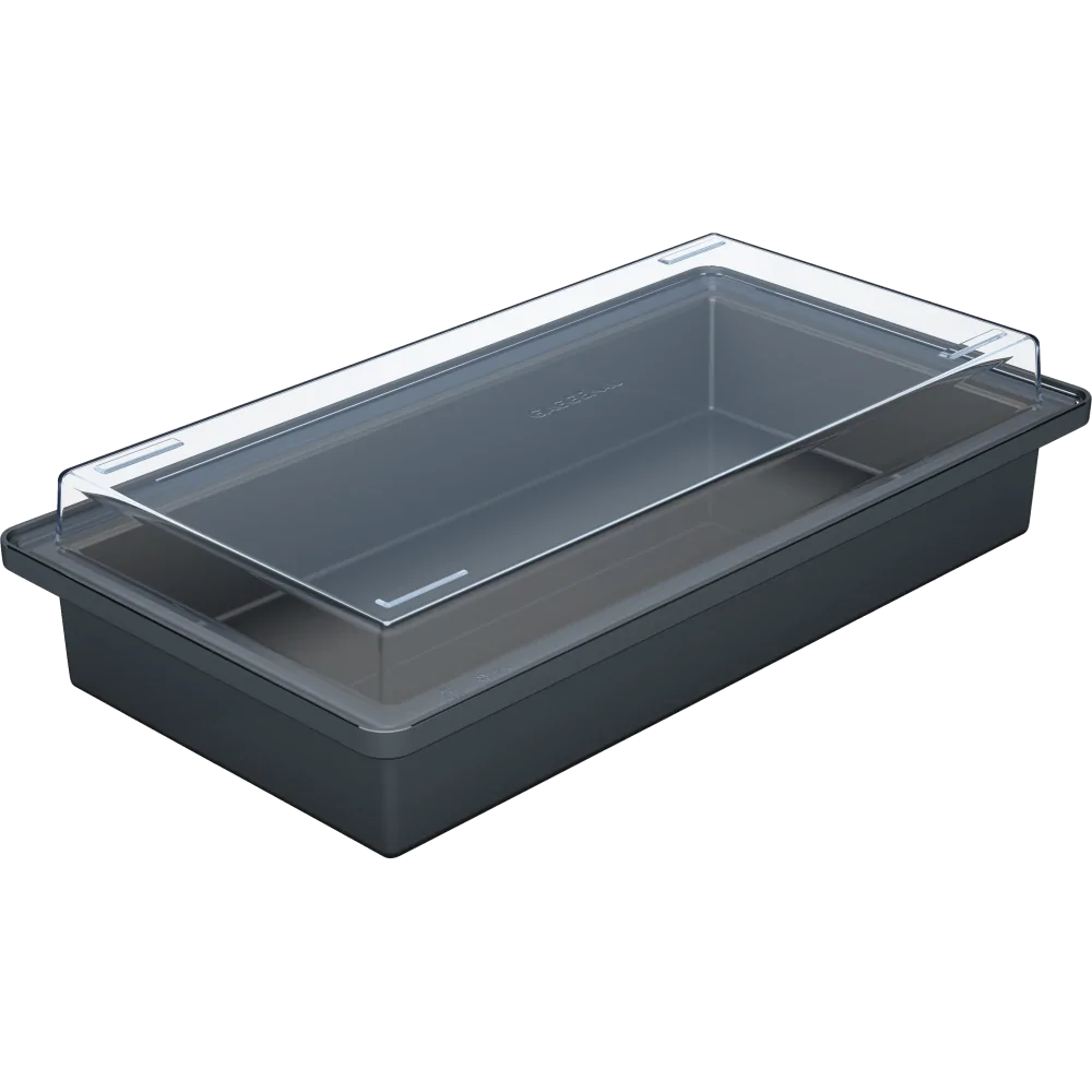 Gaggenau RA 430 100 Contenedor de antracita con tapa.