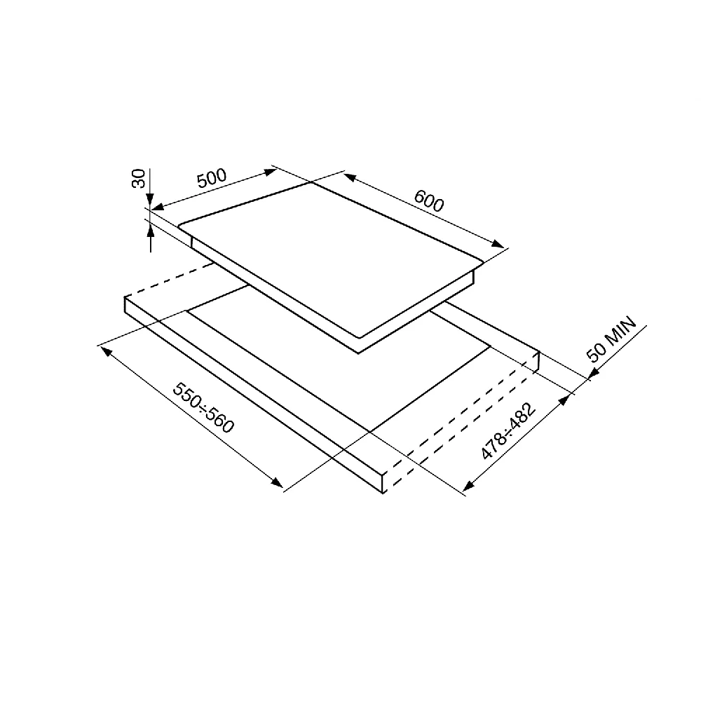 SMEG SPR864BGH GAS-PLAN 60cm Weißes Kolonialgold