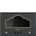 Микроволновая печь SMEG MP722AO антрацит из латуни Cortina с грилем