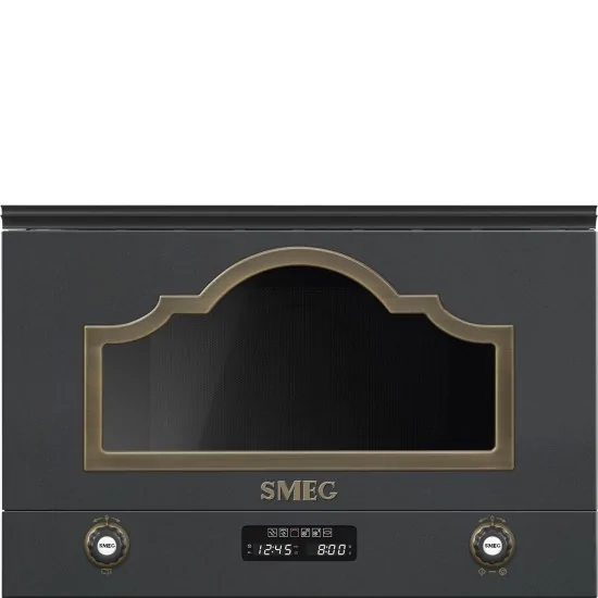 Microwave SMEG MP722AO Anthracite Brass Cortina with Grill