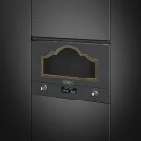 SMEG MP722AO Micro-ondes Combiné rideau en laiton anthracite