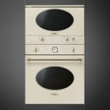 Smeg MP822Npo Microwave Colloned Colonial Brass Cream