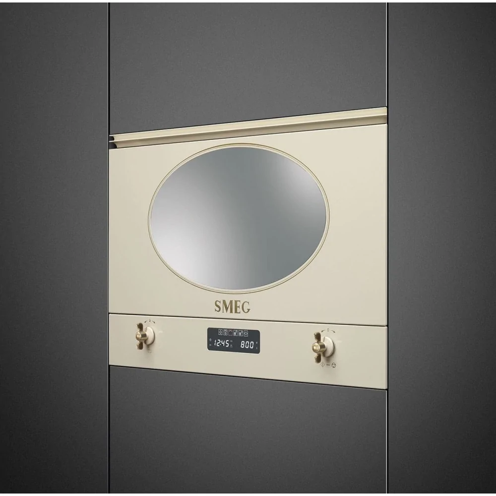 SMEG MP822PO Collonierte Mikrowellen-Kolonial-Messingcreme