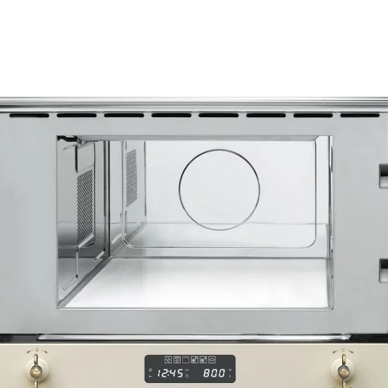 SMEG MP822PO Colloned Microwave Latón Colonial Crema